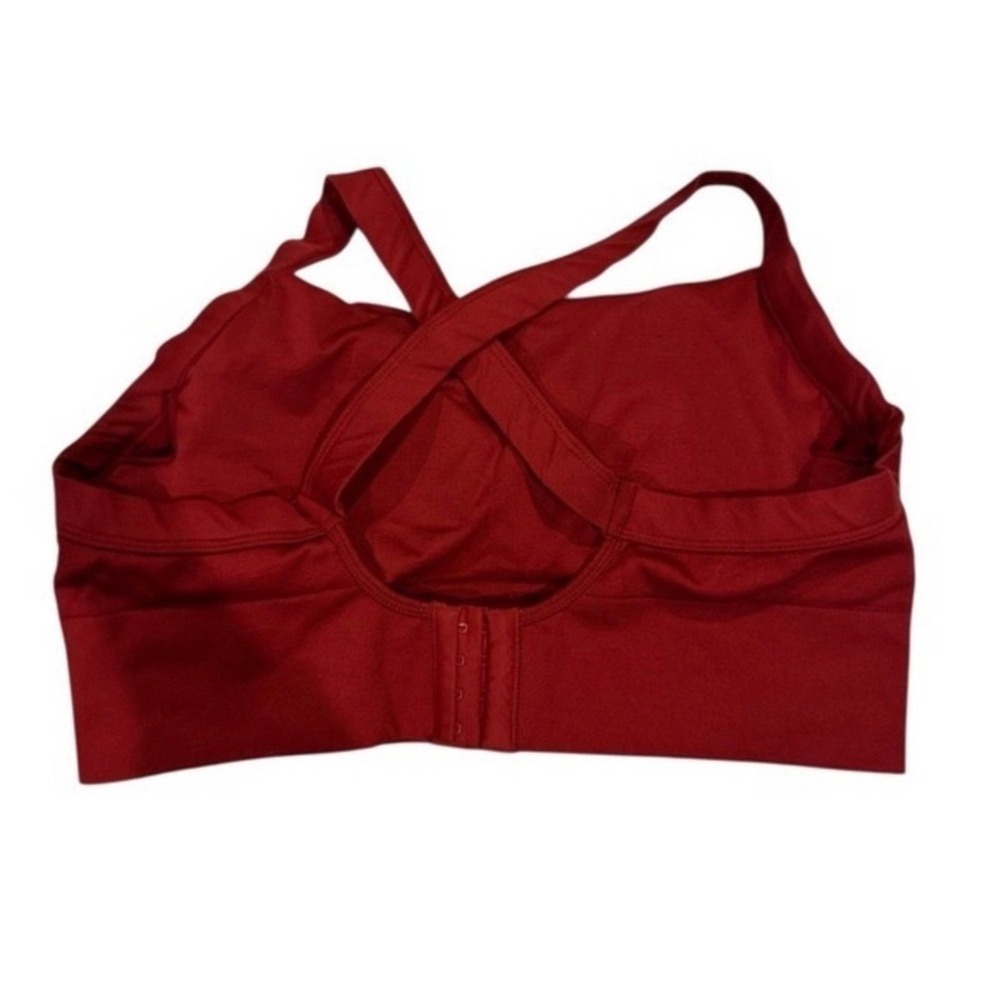 Bold deep burgundy‎ Sports Bra - Picture 2 of 3